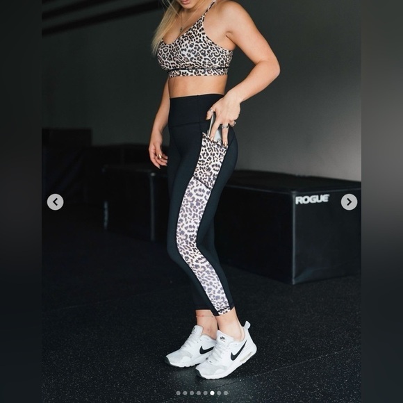 NWT Zyia Leopard 3-Piece Mix & Match Set, One Bra, Two Leggings, Size 4/XS - Picture 3 of 16